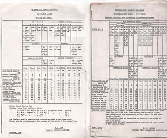 MTA - Running Time Table - 1