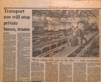 "Transport row will stop private, buses, trams"