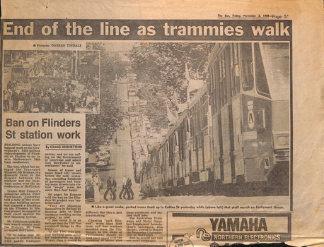 "End of the line as trammies walk"