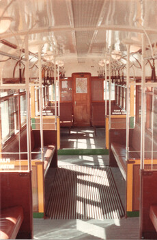 Interior photo of W7 1018 after an O1 Overhaul at Malvern Depot