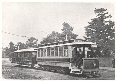 Photograph - NMETL tram 9 and trailer, 1906
