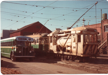 South Melbourne per way yard and tram 8W - 1981