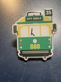 Lapel badge - tram 888 - front