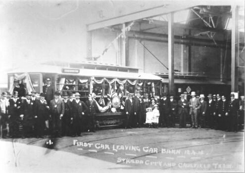 First Tram St Kilda to Caulfield at Malvern Depot