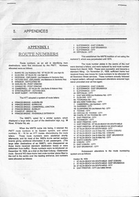 "Appendix 1 = Route numbers" - page 1