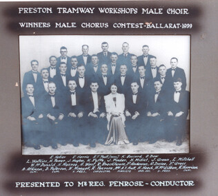 Photograph - Preston Workshops Male Choir, 1939