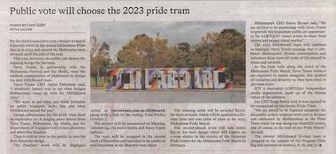 Image displayed is the 2022 #AllAboard D-class tram.