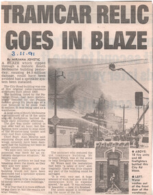 "Tramcar relic goes in Blaze"