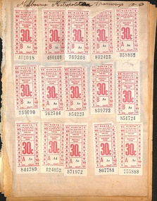 Melbourne tram tickets collected by donor