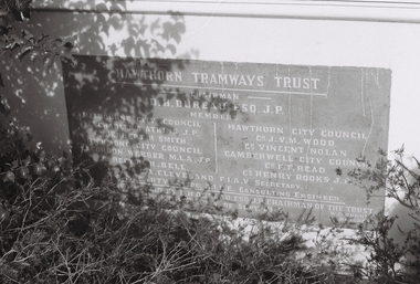 Hawthorn tram depot - foundation stone