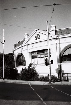 Hawthorn tram depot - building at corner.