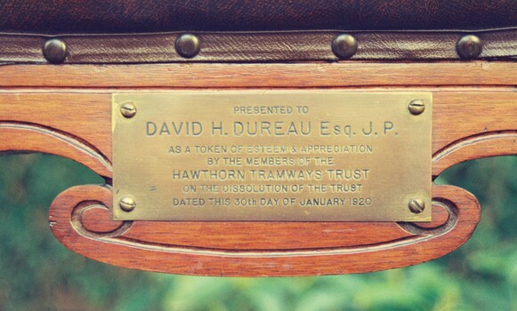 HTT Chairmans Chair - plaque