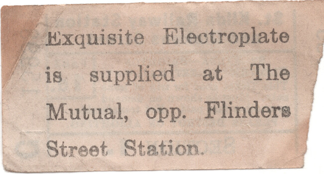 VR - St Kilda station & Dickens St - advert on rear