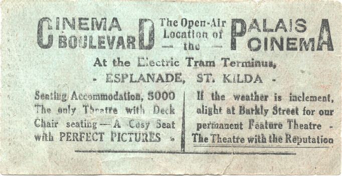 PMTT 5d ticket - rear advert