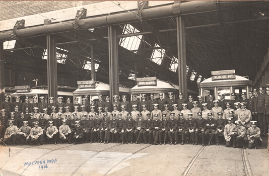 Malvern Depot - traffic staff - 1916