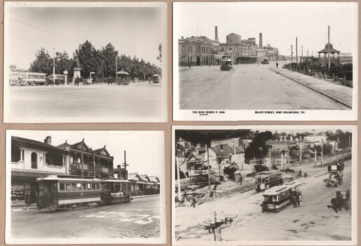 Set of four postcards mounted