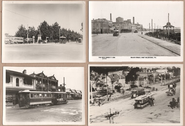 Set of four postcards mounted