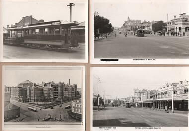 Set of four postcards mounted