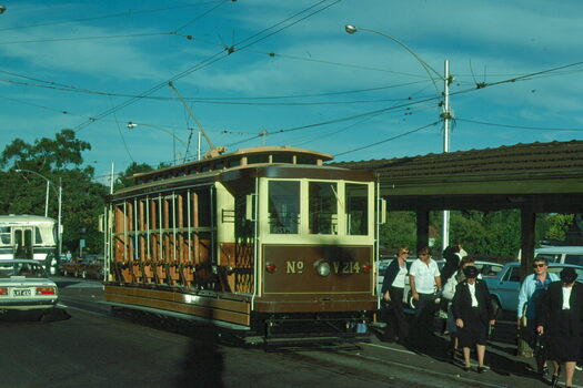Tram V 214 at Princes Bridge - 1