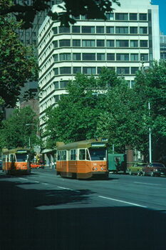 Bourke St and Z class trams - 2