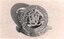 A circular metallic badge with ornate letters MBCTT in the center, surrounded by the text "MELBOURNE BRUNSWICK & COBURG TRAMWAY TRUST INSPECTOR" in a circular pattern.