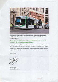 Letter - tram collisions and derailments - page 3