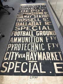 Destination roll for Footscray depot roll, rolled out.