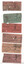 A collection of six vintage Melbourne and Metropolitan Tramways Board tickets of varying denominations (1d, 2d, 3d, 4d, 5d), each with printed instructions and a numerical dial for fare selection.