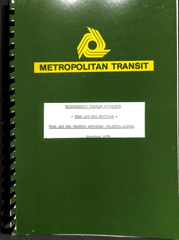 "Tram and Bus Traffic Officers' Training Manual" - cover