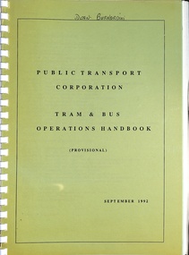 "Tram & Bus Operations Handbook" - cover