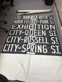 Functional object - Destination Roll, Melbourne & Metropolitan Tramways Board (MMTB), "South Melbourne Depot", late 1960s