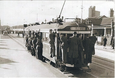Photograph - W2 244 Brunswick St - overloaded Football match - copy, 10/6/1944