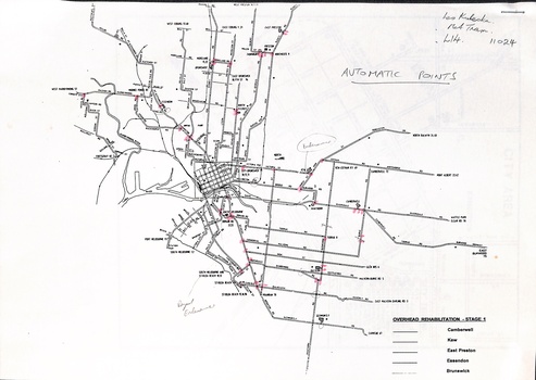 plan showing location of automatic points