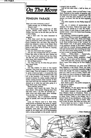 double column of text with associated map below article. 