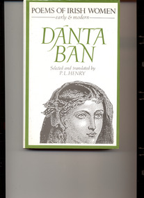 Book, P. L. Henry, Danta ban : poems of Irish women early and modern, 1991