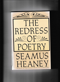 Book, Seamus Heaney, The redress of poetry, 1995