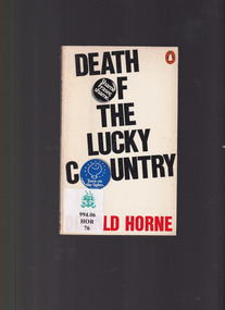 Book, Donald Horne, Death of the Lucky Country, 1976