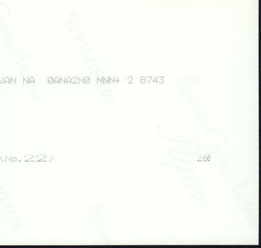 Reverse of photograph, which is blank. 
