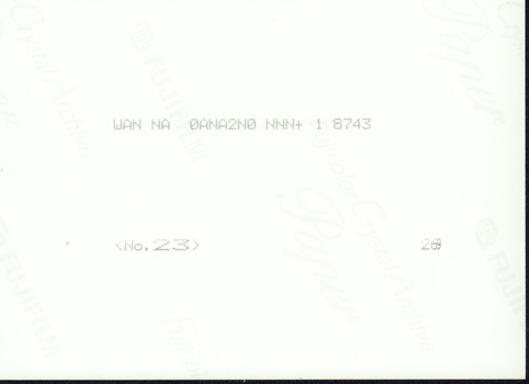 Reverse of the photograph, which is blank. 