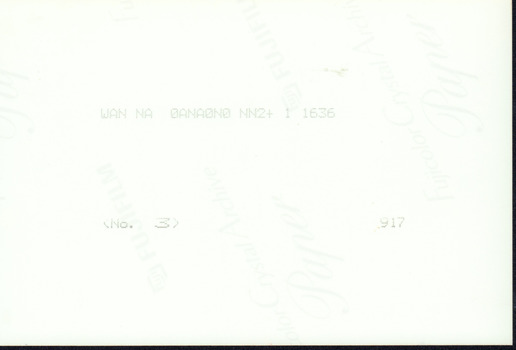 Blank reverse side of photograph. 