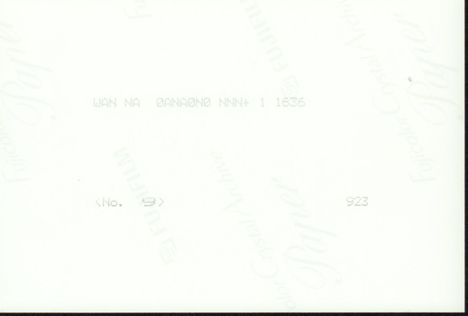 Reverse side of the photograph with printing inscription.