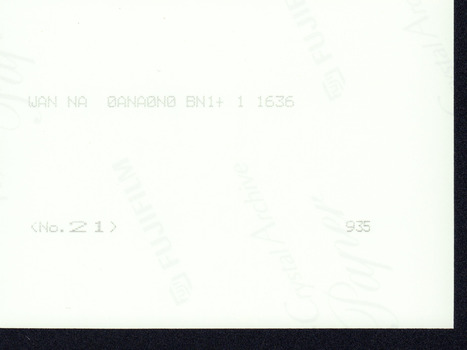 Reverse side of the photograph with printing inscription.