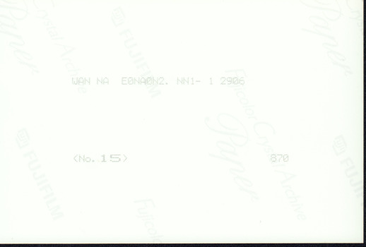 Reverse side of the photograph with printing inscription.