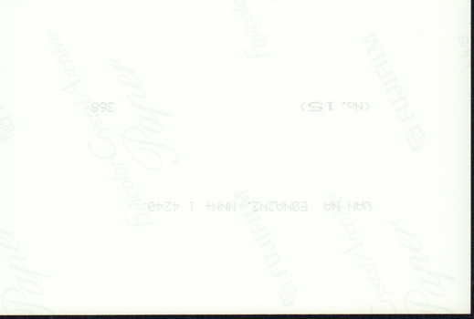Blank Reverse of a photograph with printing inscription.