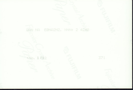 Reverse side of the photograph with printing inscription