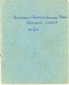 Cover, TPS Tuckshop Ledger 1961