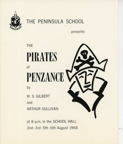 Souvenir (Item) - Program, The Peninsula School, Pirates of Penzance, 1968