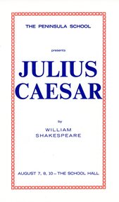 Souvenir (Item) - Program, The Peninsula School, Julius Caesar, 1968