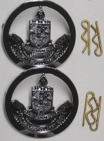 Badge - Metal Hat Badge, Peninsula Grammar Cadet Unit Silver Metal Badge for Slouch Hat