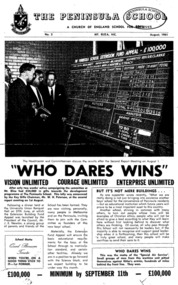 Newsletter, Peninsula Grammar (formerly known as the Peninsula School), The Peninsula School Gazette, August, 1961